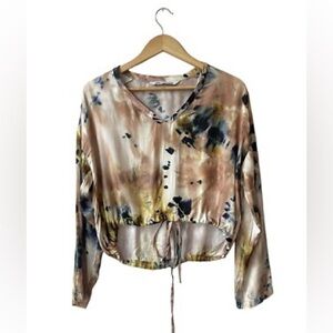 Zara Satin Tie Die Top